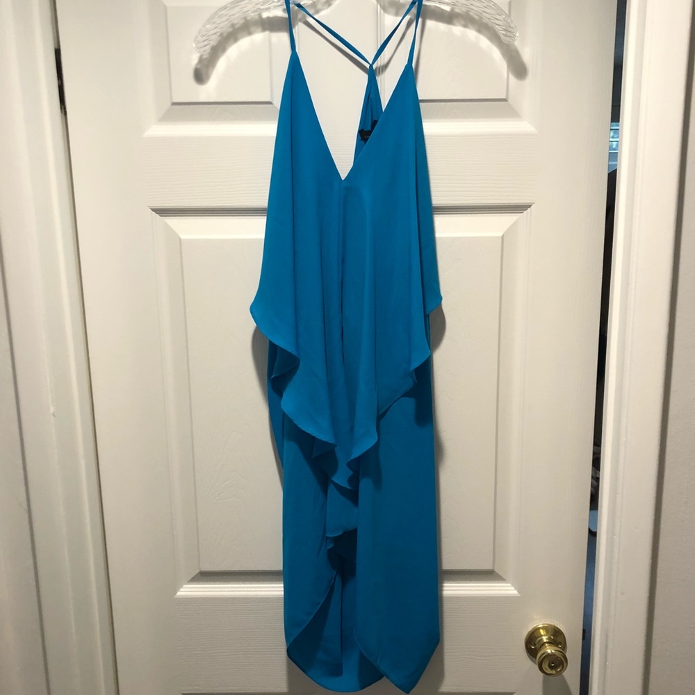 Blue spaghetti strap dress
